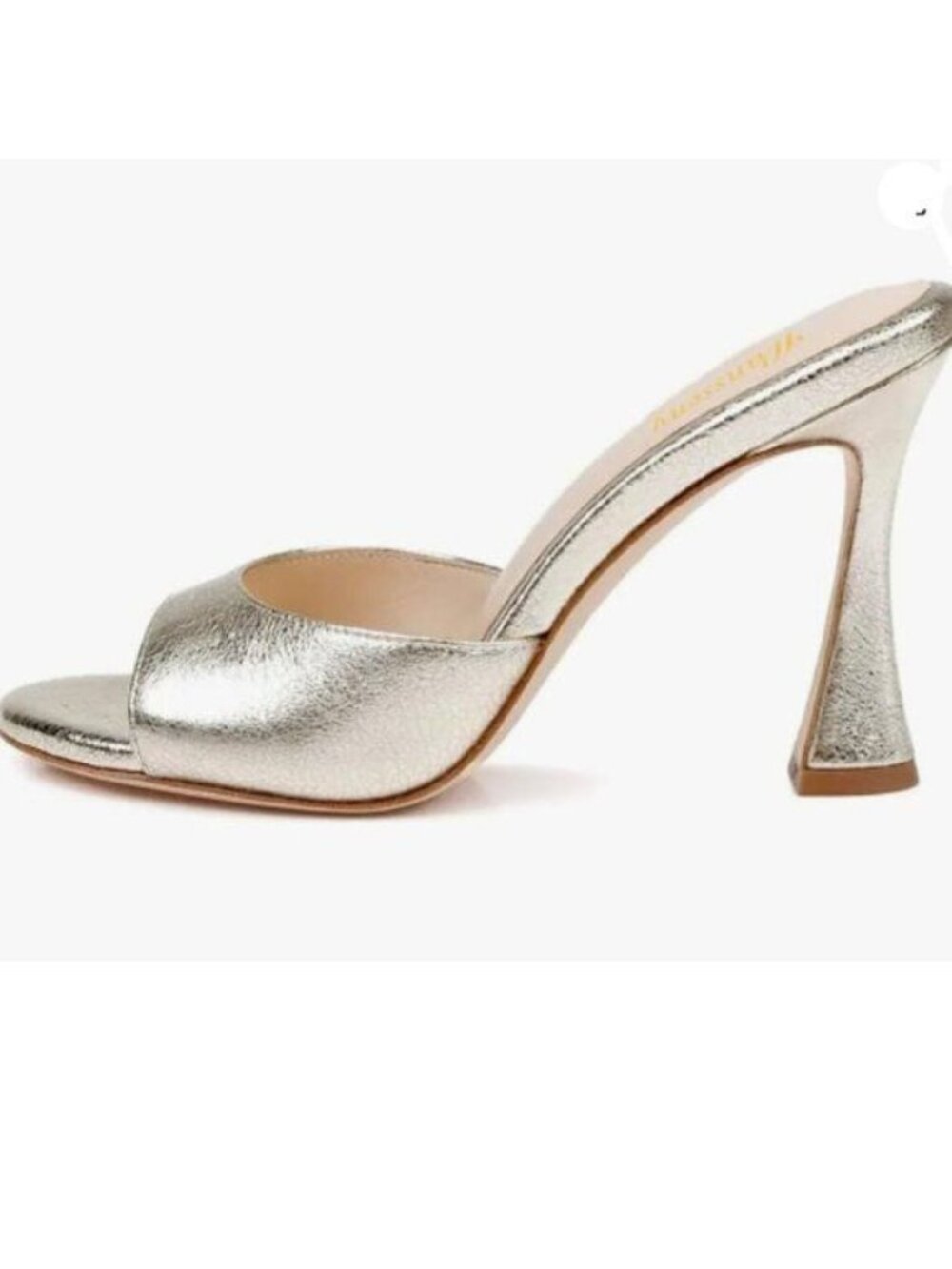 Women Open Toe High Heel Sexy Mules Comfort Slip On Summer Party Casual Gold